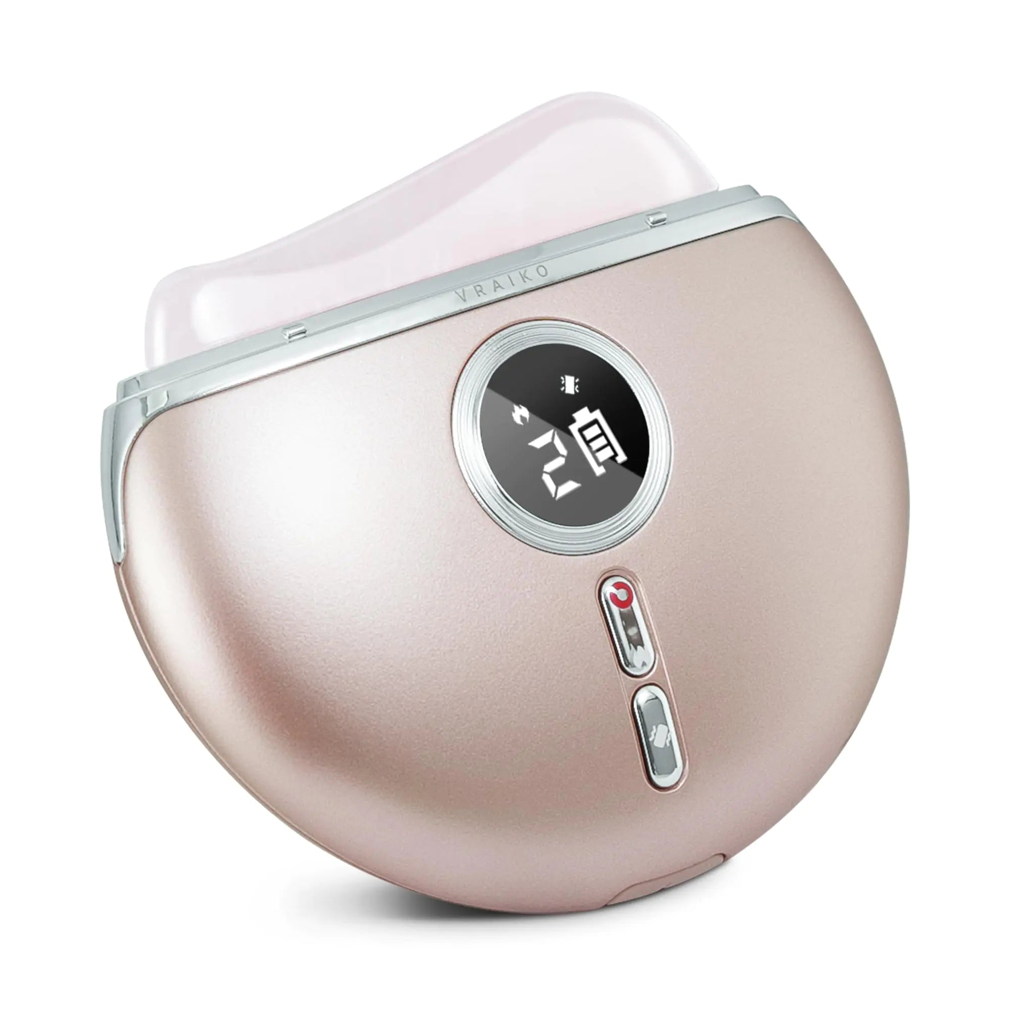 VRAIKO Alpenglow Electric Gua Sha Device Rose Quartz Gua Sha Facial Tools with Heat and Vibration Gua Sha Face Massager for Lymphatic Drainage Lift Puffiness Rejuvenation and Natural Glow