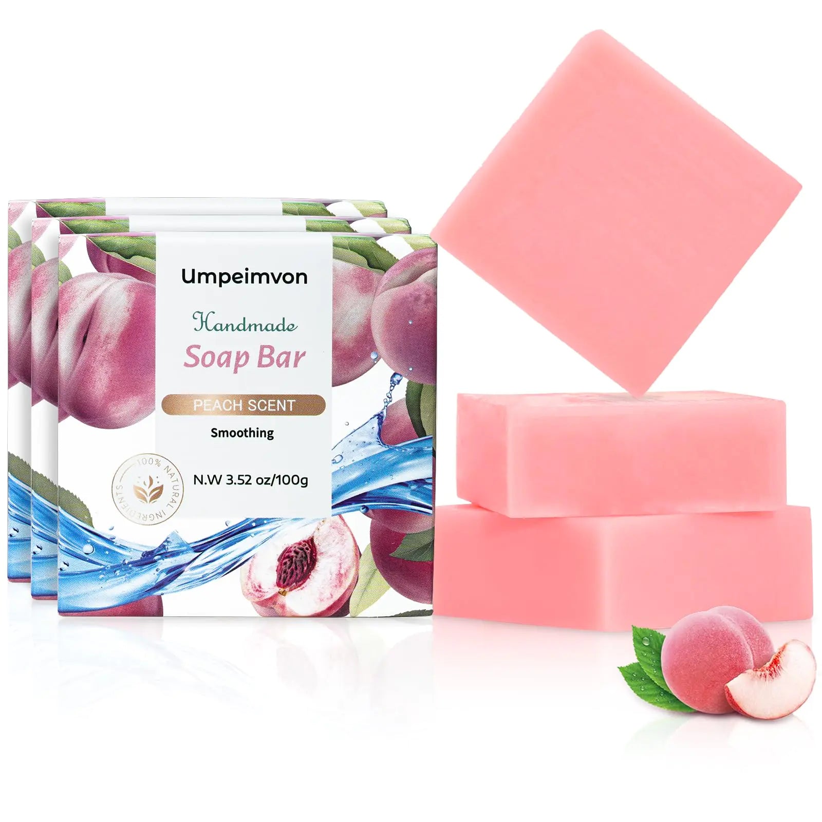 Umpeimvon 3 Pack Natural Bar Soap for Women & Men Handmade Soap Organic Soap Bar for Face Body Bar of Soap Body Bath Soap Bars Cleansing & Moisturizing